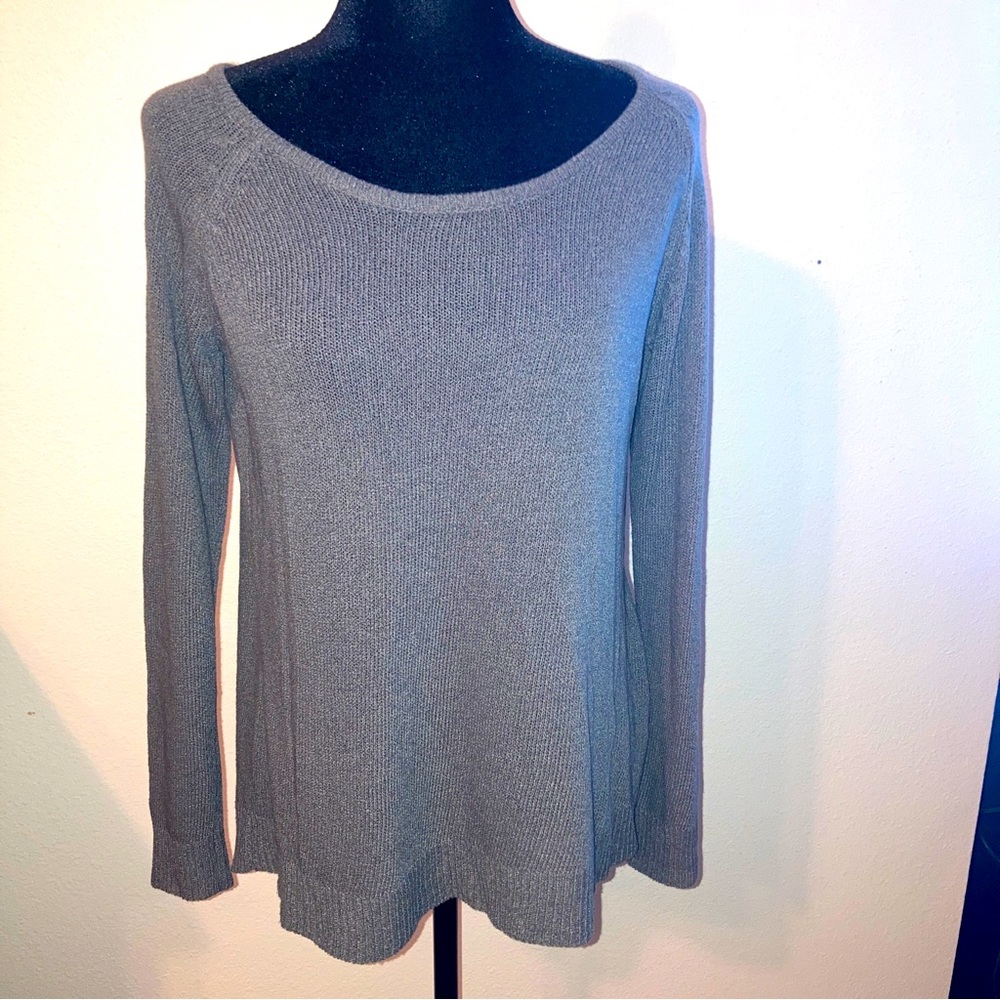 Millau Open Back Tunic Sweater Gray Small